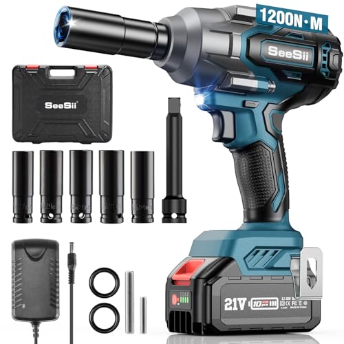 【2025新型】SEESII 電動インパクトレンチ 強力 1200N.m...