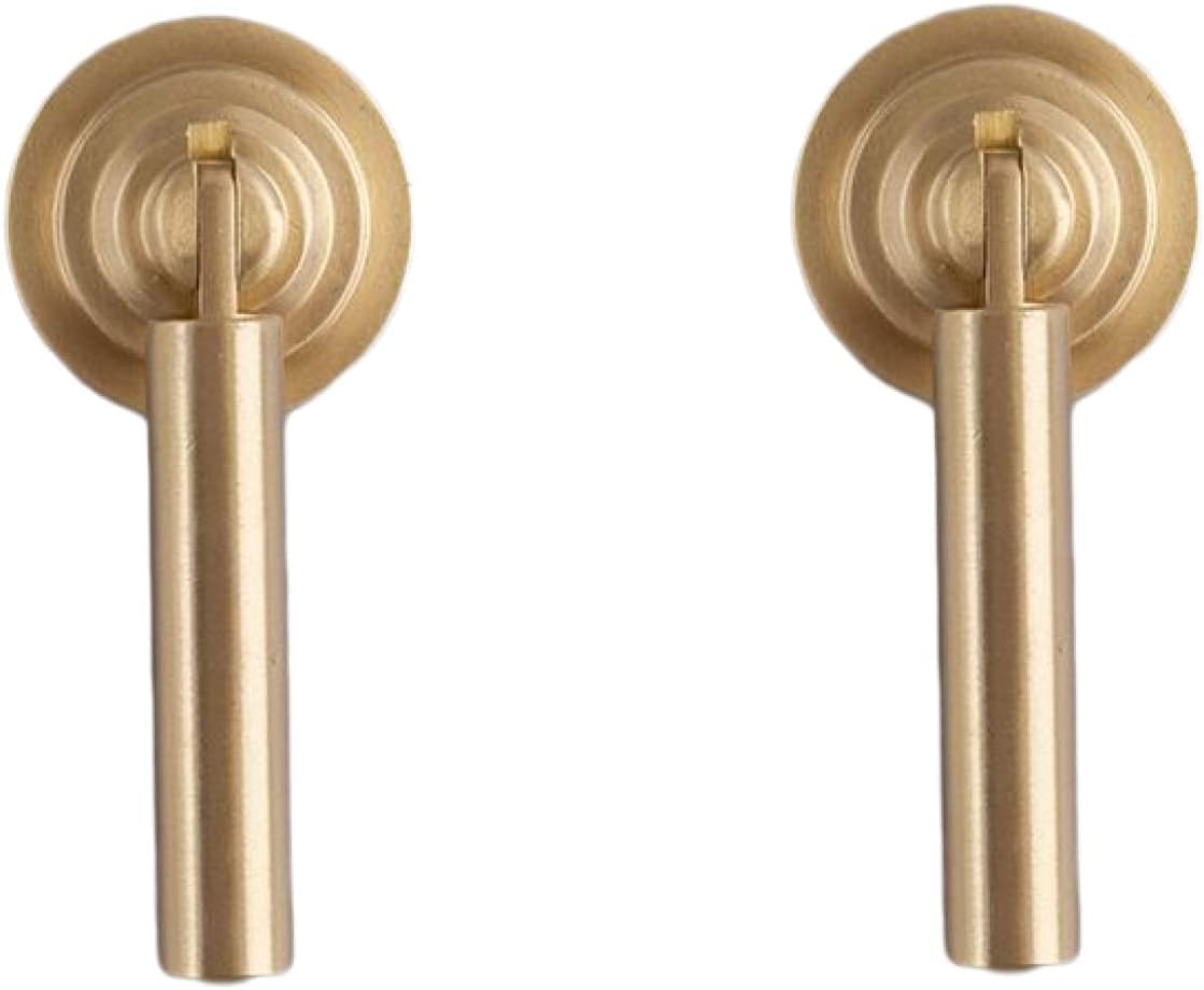 Tnbccxn J Small Matte Brushed Cabinet Handles, Cabinet Handles,Pure Brass Furniture Knob 2 Pcs(J Small Matte Brushed)