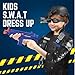 Liberty Imports SWAT Costume for Kids – Deluxe Police Officer Dress Up and Pretend Play Set Costume with Helmet, Night Vision Monocular, Toy Guns, Handcuffs, and Accessories (12 Pcs)