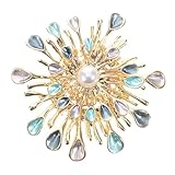 VILLCASE Broche de Girasol Perlas para Mujer Alfiler Decorativo para Suéter Accesorio Elegante para Bodas y Eventos Diseño Sofisticado y Cierre Seguro Joyería Femenina de Alta Gama