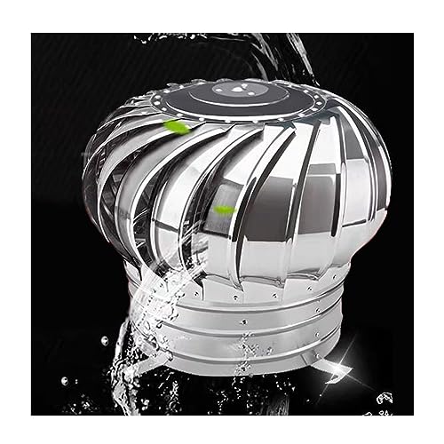 Ventilador giratorio de acero inoxidable para chimenea, 400 mm, protección contra corrientes de aire