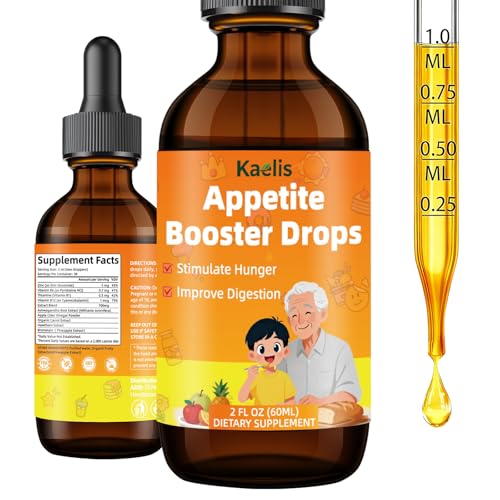 Kaelis Appetite Booster Liquid Drops: Digestive Bromelain Blend Supplememnt with Zinc Vitamins for...