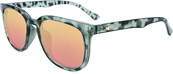 Knockaround Paso Robles Unisex Sunglasses With UV400 Protection, Grey Tortoise Shell Frames/Rose Gold Reflective Lenses