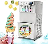 Novo design comercial de máquina de sorvete expresso de 5 sabores, máquina de sorvete expresso de alta capacidade 3 + 2 mistos