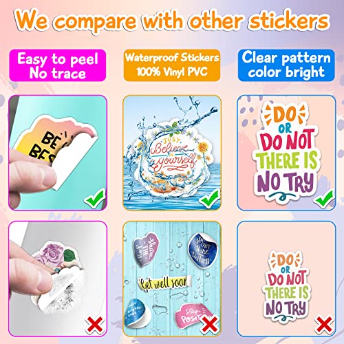 300 Pieces Inspirational Quote Stickers For Teens Students Teachers, Motivational Stickers For Water Bottles Women, Aesthetic Laptop Decals Waterproof Vinyl Positive Stickers For Planners Scrapbooking #TOP3