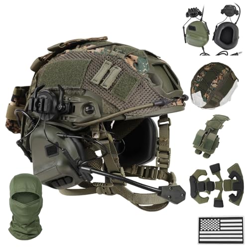 LZAQHMT Casco Tattico Da Softair 4 In 1 Aggiornato -