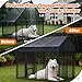 Bhyhok 4'W X 8'L Waterproof Dog Kennel Cover Outdoor 600D Oxford Fabric Dog Kennel Roof with Silver UV-Protective Coating for Windproof, Rainproof, Sun-Protective(Covers Only)