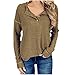 Produktbild NOBRAND Hot Button Damen Waffel Langarm Rundhalsausschnitt Dünner Pullover Frühling Herbst 2020 Gr. M, military green