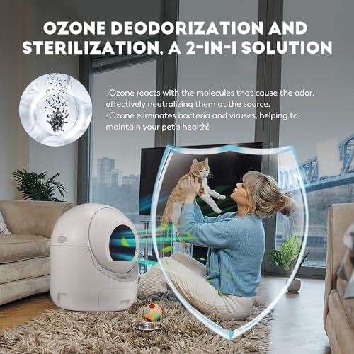 CGOLDENWALL Self Cleaning Cat Litter Box, Automatic Cat