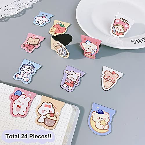 24Pcs Cute Bookmarks For Kids, Page Markers Book Markers, Animals Book Mark, Bookmarks For Women, Page Clips Bookmark For Students Girls School Home Office Supplies #TOP4