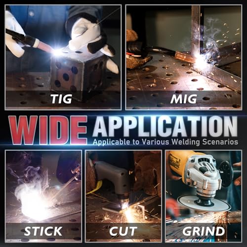 Image of YESWELDER Auto Darkening Welding Helmet with SIDE VIEW, 180 Panoramic View, 1 /1 /1 /1 True Color Solar Powered Welder Hood, Wide Shade 3 /5-9 /9-13 Welder Mask for TIG MIG ARC CUT and GRIND, LYG-Q800D
