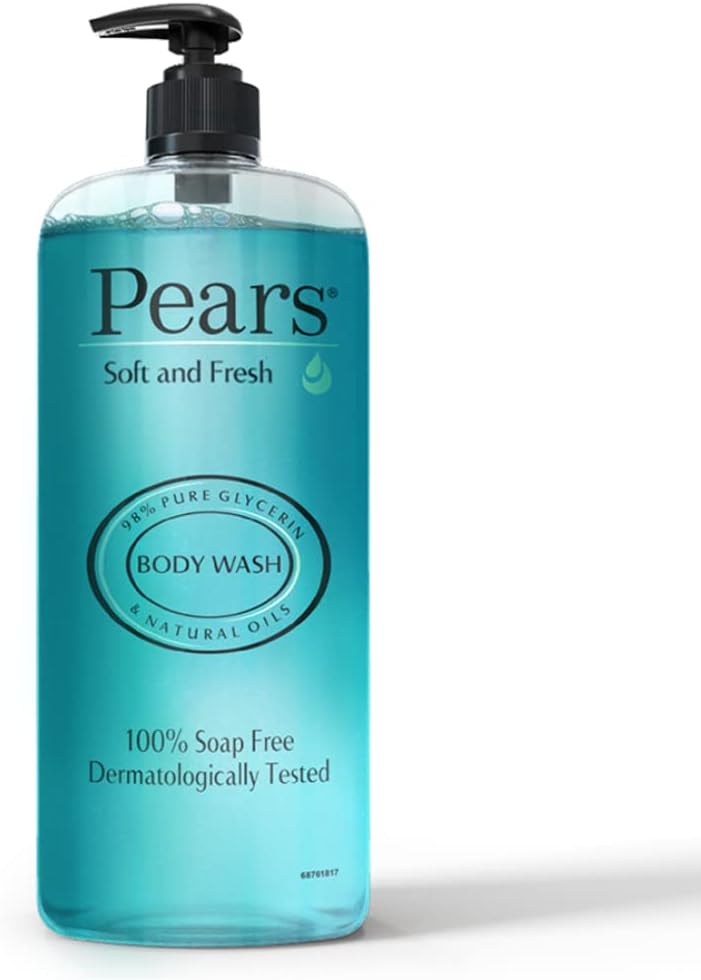 - 98% Pure Glycerin Soft & Fresh Glow Body Wash with Mint Extract and 0% Parabens & Soap for Freshness & Glow, 750 ml