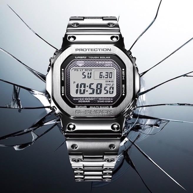 Image of Casio G-Shock GMW-B5000D-1 Connected Tough Solar Stainless Steel Watch GMWB5000D-1 GMW-B5000D-1CR