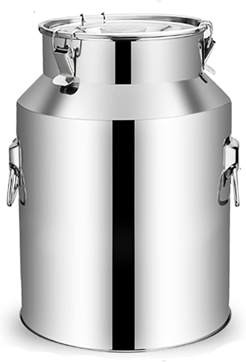 Sealed Barrels, 201 Stainless Steel Oil Storage Barrels/soup Barrels, Thickened Transport Tanks, for Milk Barrels, Fermentation Wine Barrels (Size : 14L)