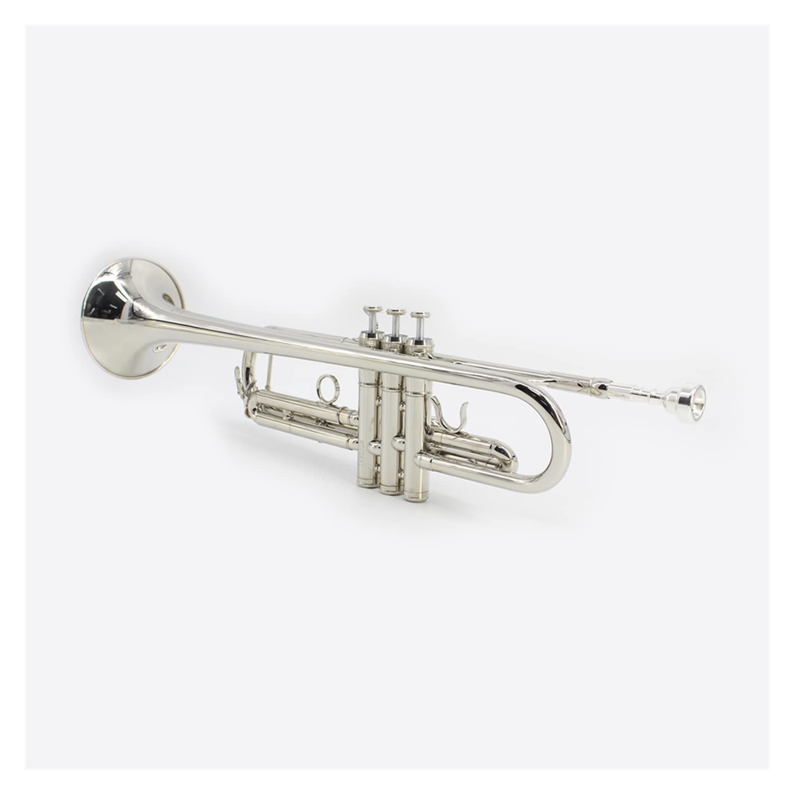 VSOLS Trompete BB Flache Messinginstrumente mit Mundstück von Case Handschuhen (Color : Silver)