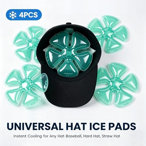 Image of 2 PCS Ice Pack for Hard Hat, Reusable Cooling Gel Ice Packs for Hats, Helmet Ice Packs Cool Down Cold Pack