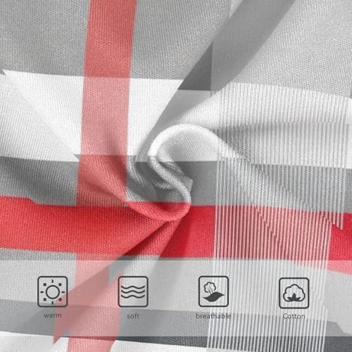 Panties for Girls, Geometric Plaid Gray White Stripes Toddler Briefs, Cotton Underwear Girls, 2T–8 Years3