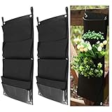 🌱 Fácil de colgar: simplemente fíjelo en la pared con un tornillo o una cuerda y comience a plantar como si fuera una maceta. Esta bolsa de plantas es reutilizable, suave y liviana para facilitar el movimiento y colgar