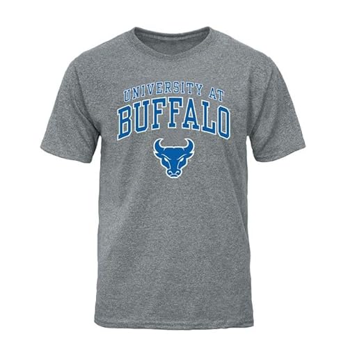 Barnesmith University of Buffalo BUF Bulls Short-Sleeve T-Shirt, Spirit, Charcoal Grey, Small