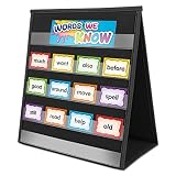 EAMAY Desktop Pocket Chart, Tabletop Teaching Classroom Pocket Charts Double-Side and self-Standing