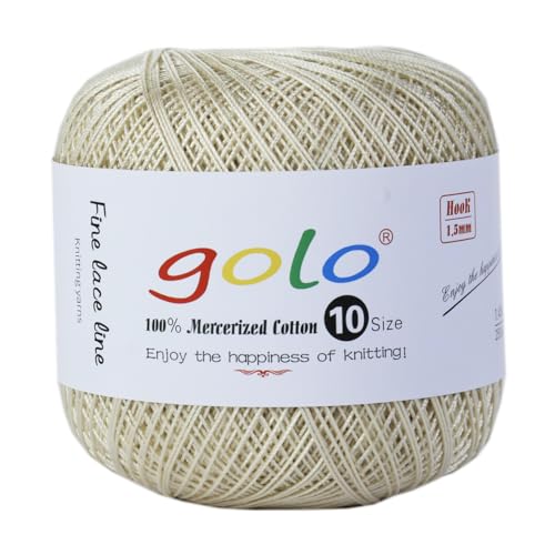 Image of golo Crochet Thread Size10 Yarn for Hand Knitting Crochet Yarn 225