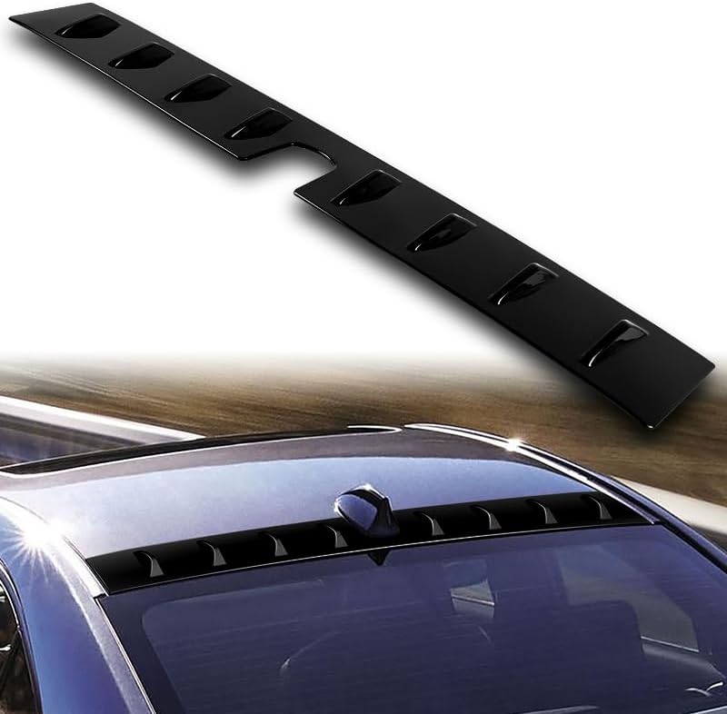 Stay-Tuned Vortex Shark Fin Rear Roof Window Visor Spoiler Wing Compatible with 2022-2024 Subaru WRX, Car Exterior Accessories, Auto Body Kit Replacement Part (Pearl White)