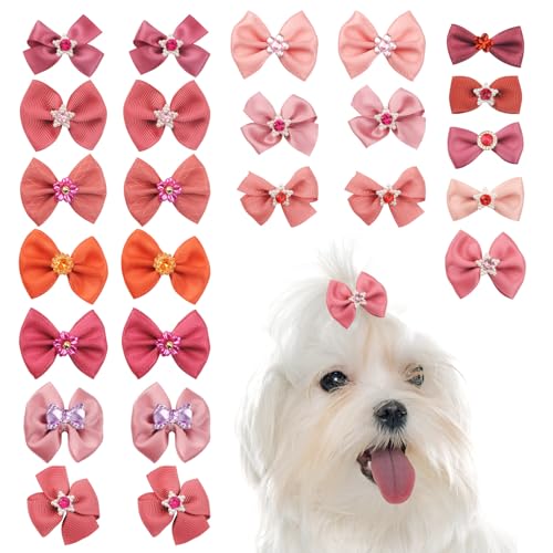 Pretwad 25 Stück Hunde Haarschmuck,Süße Gemischte Hundehaar-Schleifen für Haustiere mit...