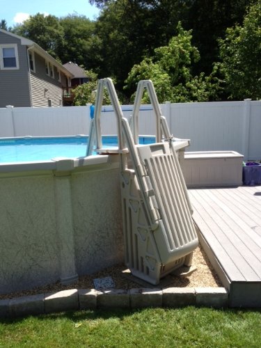 Blue Wave Ne115T Neptune A-Frame Entry System For Above Ground Pool, Taupe #TOP2