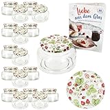 Les couvercles sont munis d'un composé résistant à la pasteurisation - Passe au four (verre sans couvercle), au congélateur, adapté à un usage alimentaire