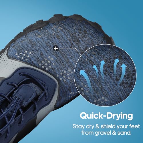 NORTIV 8 Men's Water Shoes Barefoot Athletic Lightweight Sports Aqua Shoes Outdoor Swim Fishing Hiking Diving Surf Walking Water Shoe TREKMAN2