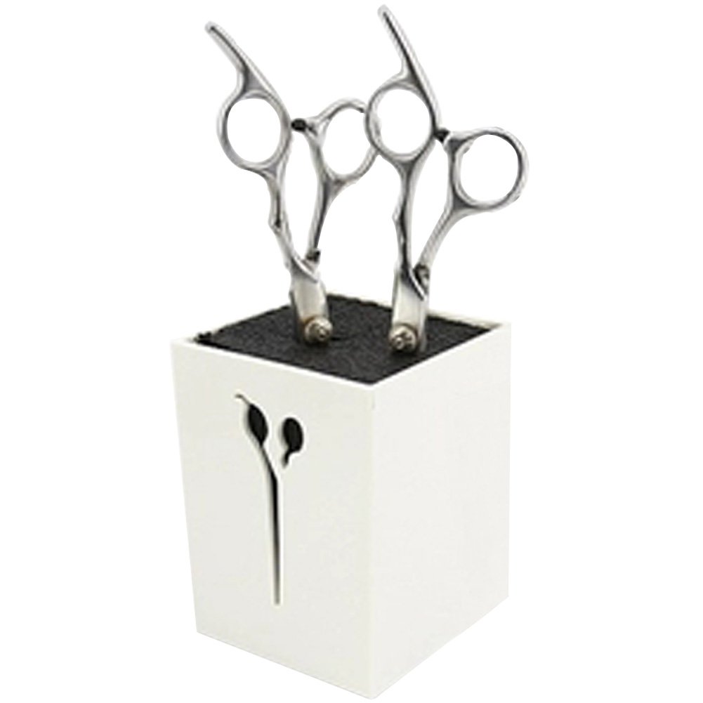 Creation Core Acylic Salon Scissors Combs Clips Storage Holder Box Hairdressing Organizer Rack for Hair Stylist(White)-image-29