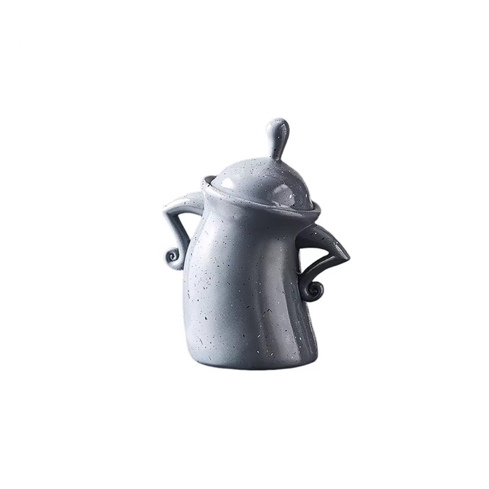 Zhaoj24-05 Cigar Ashtrays High Temperature Fired Ceramic Ashtray Home Coffee Shop Office Covered Decoration Ornament(Gris)