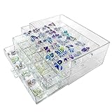 Guolich 3 Tier 72 Lattice Nail Organizers and Storage Clear Acrylic Nail Jewellery Accessories Storage Case Holder Shelves Display Rack Stand for Painted Glue,Brushed Glue,Carving Glue Nail Table