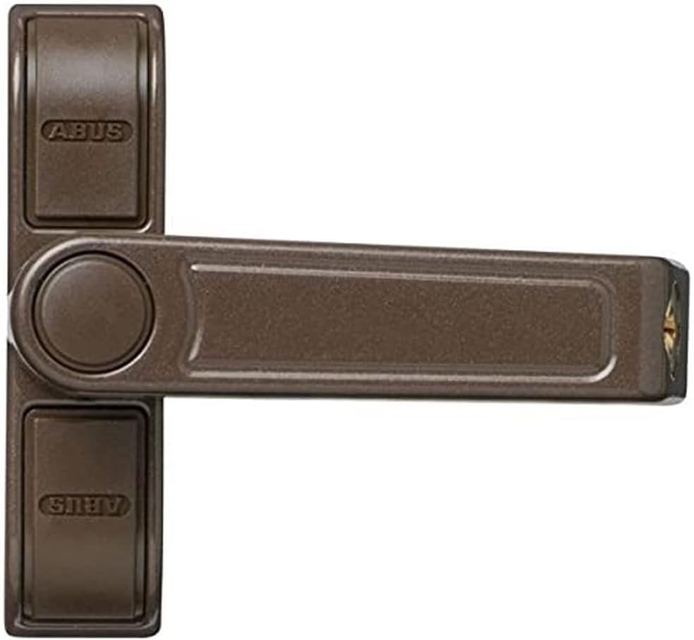 ABUS Window Additional Lock 2410 AL0125 - Safety Lock with Swivel Latch for Single-Leaf Windows, Keyed Alike - ABUS Security Level 6-89618 - Brown