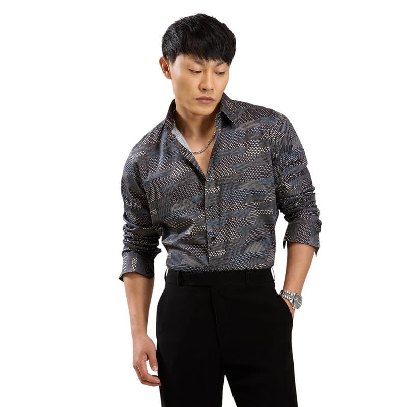 Image of MARK & ALBERT Men's Slim Fit Cotton Formal Shirt