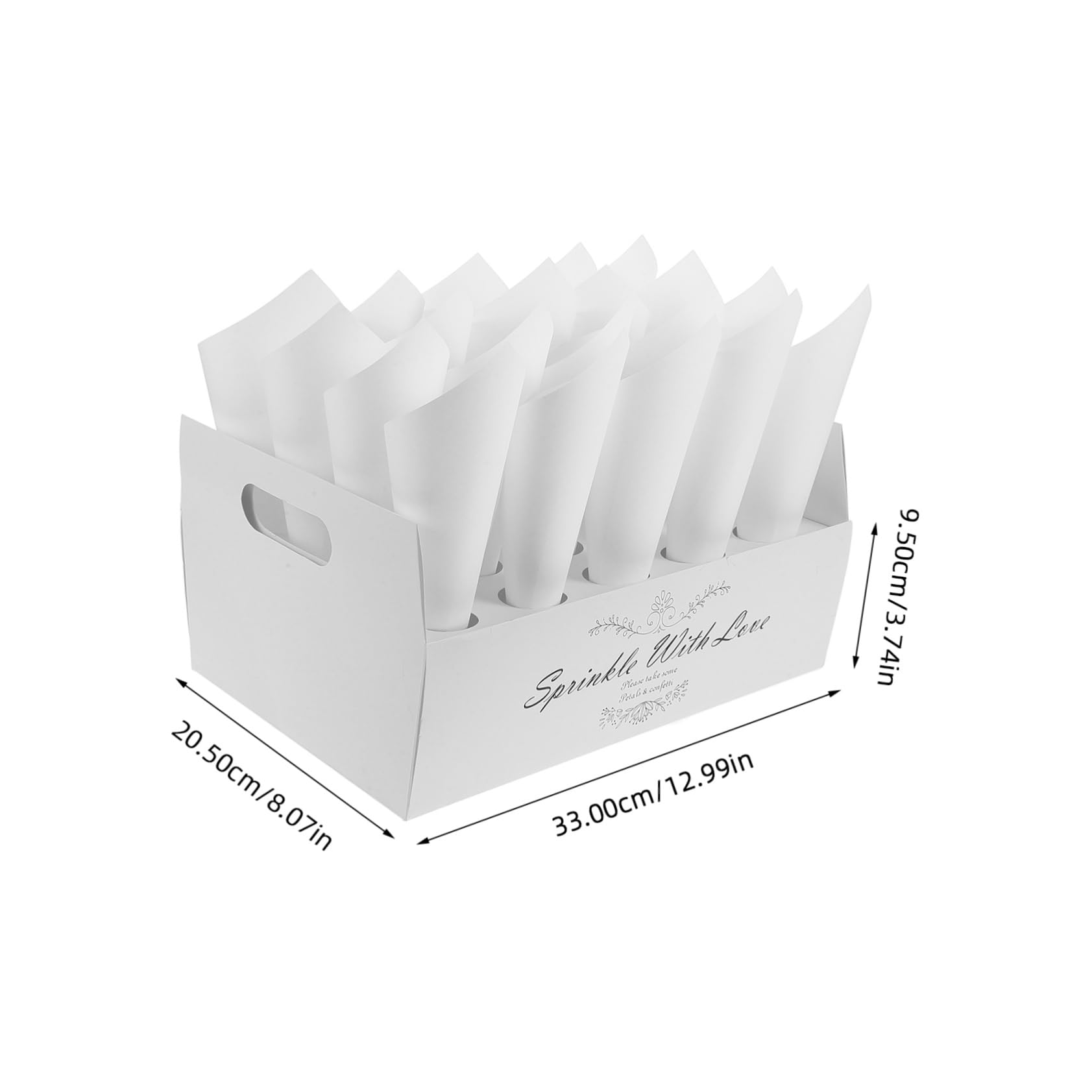 ARTIBETTER Unique Wedding Paper Cones Box Cones Confetti Holder for Petal Toss Storage Tray