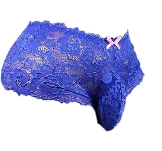 aishani Men's Lingerie Style Underwear - Soft Lace Pouch Briefs Panties,Breathable & Supportive for Everyday Wear4