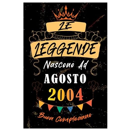 Le leggende Nascono Ad Agosto 2004: Idea Regalo di compleanno 19 anni originale per ragazze e ragazzi / Quaderno a righe"