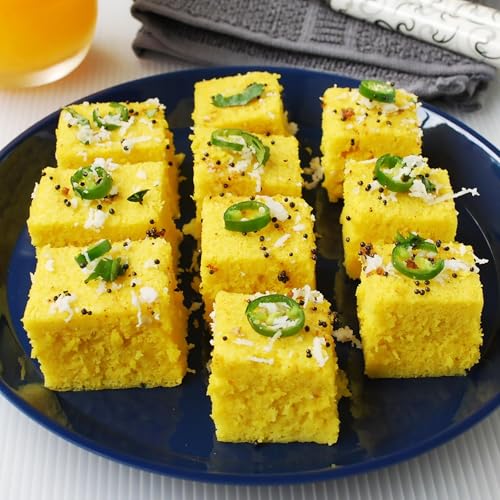 Image of Ganesh khaman dhokla 200 gram (pack of 5) mix instant breakfast mix quick breakfast instant ready to cook mix pure veg indian snack mix