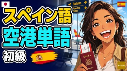 スペイン語 空港単語 初級 | 初心者 | 聞き流し | 作業用 | ネイティブ | 日常会話 | 空港会話 | 旅行スペイン語 | 海外旅行 | 出入国 | 搭乗手続き | 保安検査 | 手荷物 |