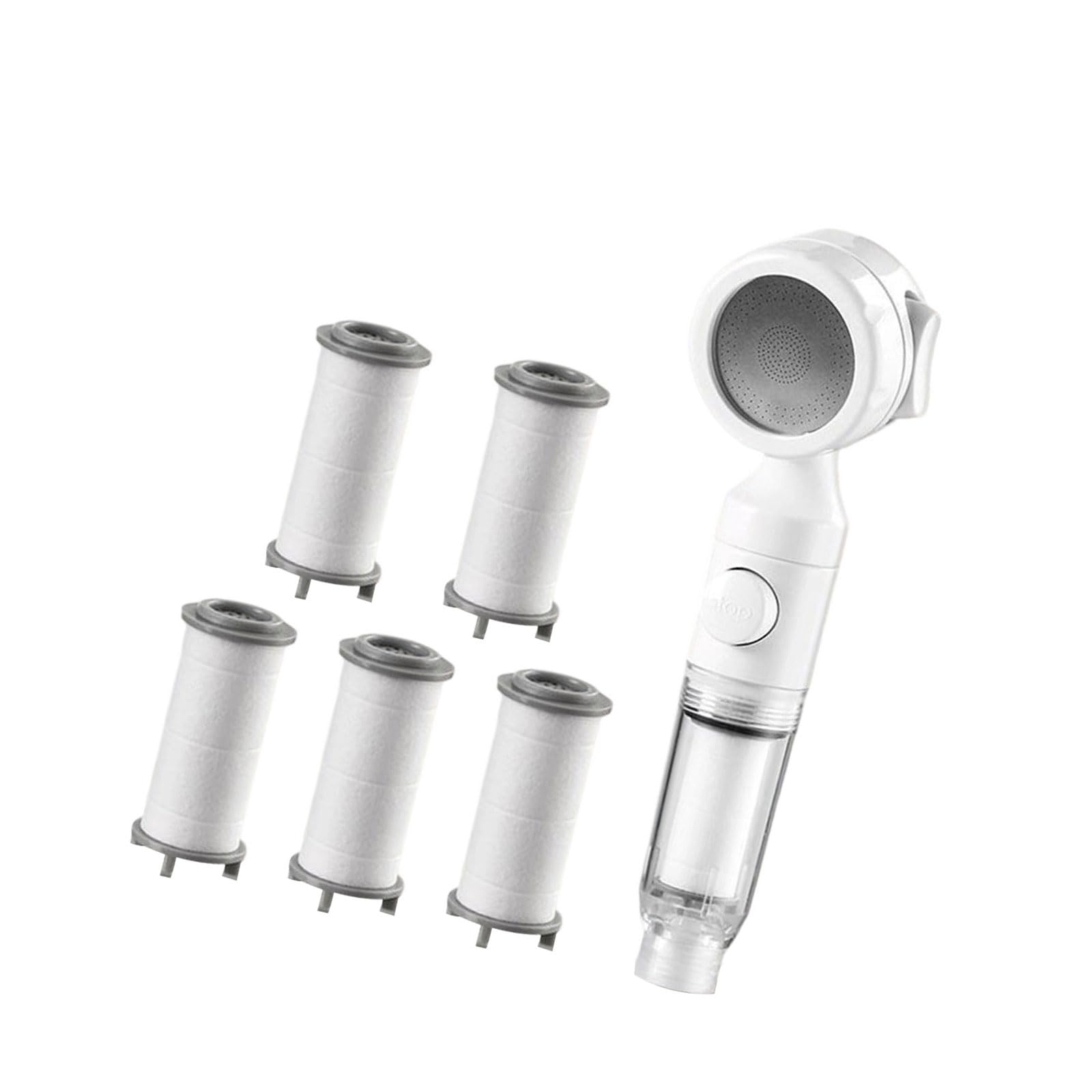 Pressurized Shower Head for Travelers Builts in 3 Stage Filtrations Systems Improves Skin Hydrations Daily Use PP Cotton Replaceable Filter Shower Head