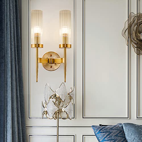 ZTTECH E14 Base en laiton doré et appliques murales en cristal, appliques murales en cristal modernes, applique murale en cristal (2 lumières), (sjg-wl) - Image 5
