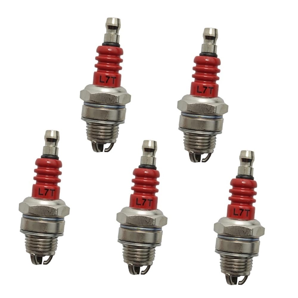 5 bujías de 3 Lados L7T aptas for motosierras, desbrozadoras, maquinaria de jardín, cortacésped y Accesorios.