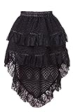  Gothic Rock mit Schleppe schwarz Mittelalter Karneval kostüm Skirt 36-50 Köln (44/46)