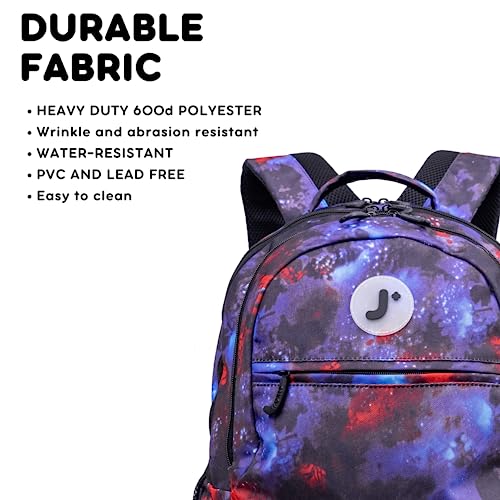 J World New York Cornelia School Backpack for Kids. Cute Womens Laptop Bookbag, Galaxy, 18 X 12.5 X 8 (H X W X D)4