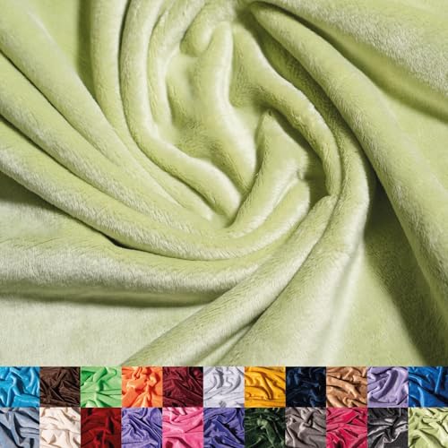 Ice Fabrics Solid Minky Fabric by The Yard - Soft Smooth and Luxury 58/60 Extra Wide Aqua Minky Fabric for Blankets Apparel Baby Accessories Throws Pillows & More - Sage - 1 Yard