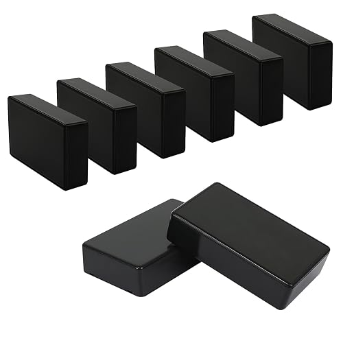HoHaing Project Box 8 Pieces Electrical Box Small Junction Box ABS Plastic Enclosure Power Electronic Case Black 3.94" x 2.36" x 0.98"(100 x 60 x 25mm)