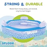 Splosh Inflatable Family Swimming Pool With Seats - For Kids & Adults - Large Hexagonal Paddling Pool 2.23m x 2.11m - Easy To Inflate - Kids Paddling Pools For Garden - Image 5