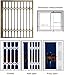 Folding Window Security Grille with Lock, Aluminum Anti-Burglary Bars for Home, Prevents Falls Intrusion(44x36in/110x90cm)