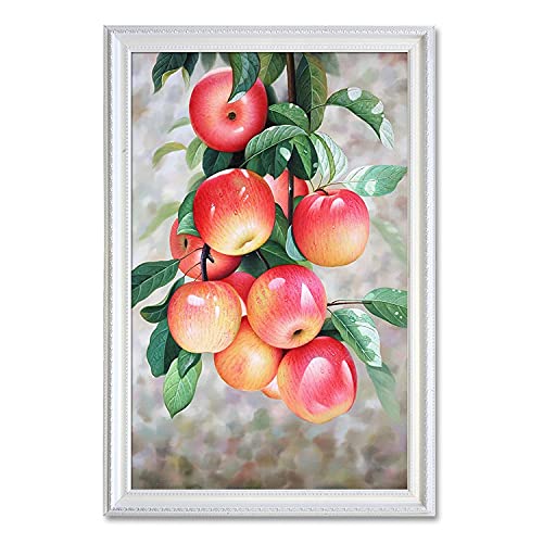 Kit peinture au diamant adultes pour décorer le salon avec un grand pommier 5D